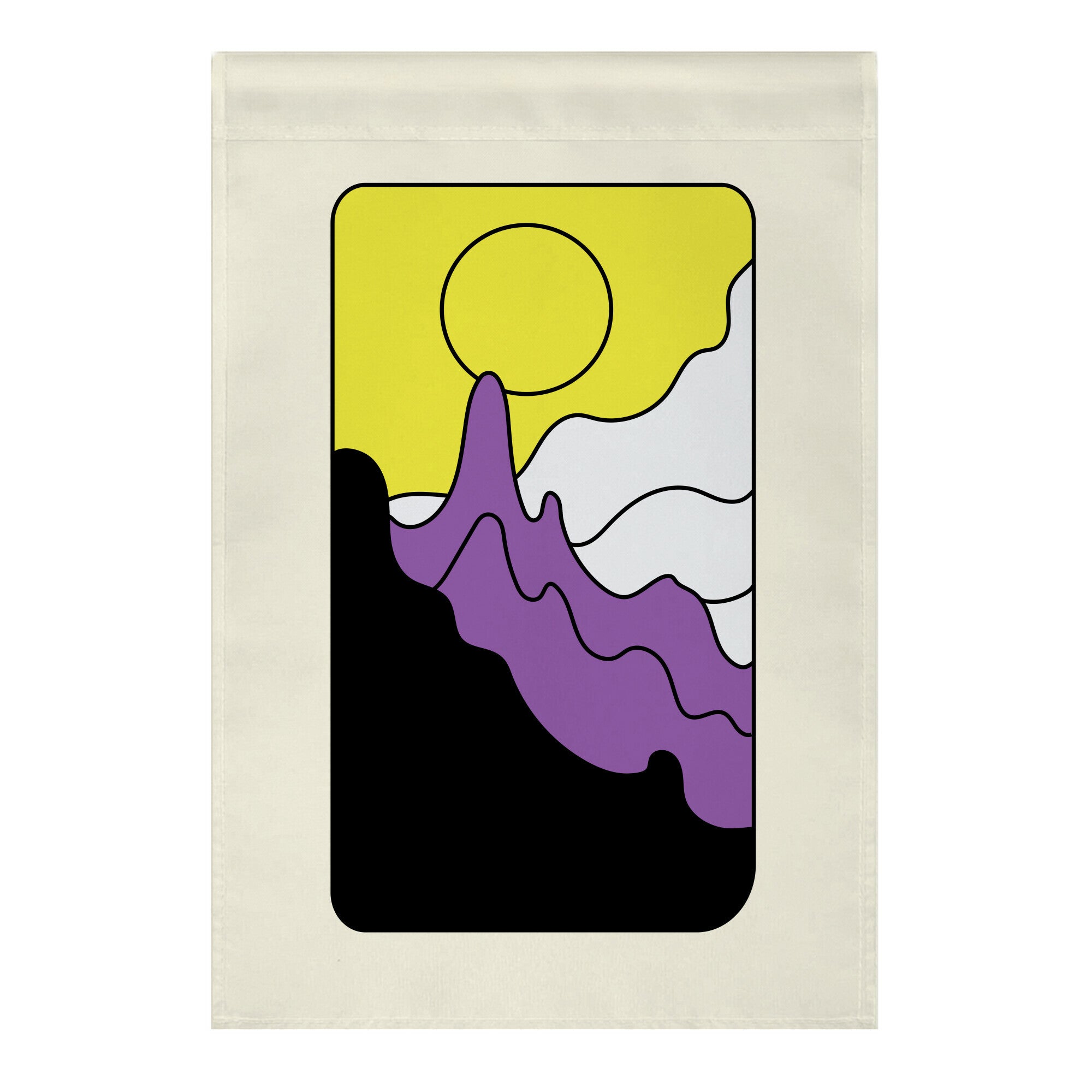 Groovy Pride Flag Landscapes: Nonbinary Flag Garden Flag